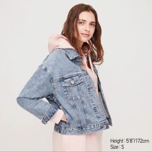 NWT Uniqlo women denim oversized jacket, XXS